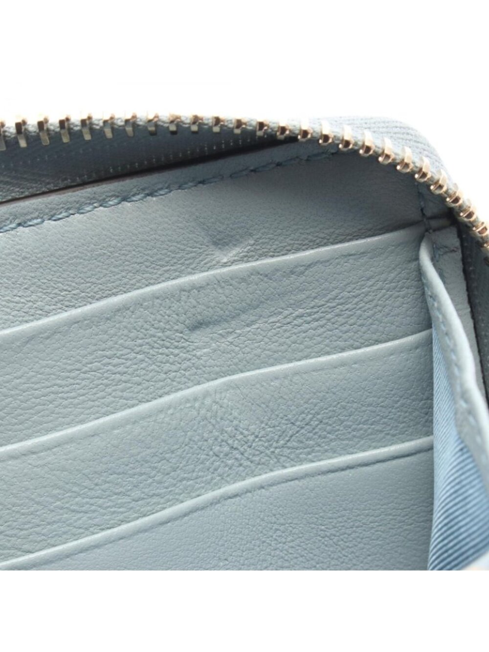 Gucci Round Wallet GG Marmont Zip Around Light Blue Lambskin - Picture 5 of 6